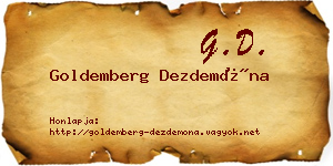 Goldemberg Dezdemóna névjegykártya
